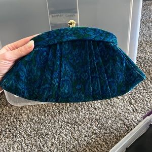 Custom vintage velvet clutch